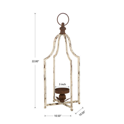 22"H Large Farmhouse Rustic Metal Lantern, Set of 2