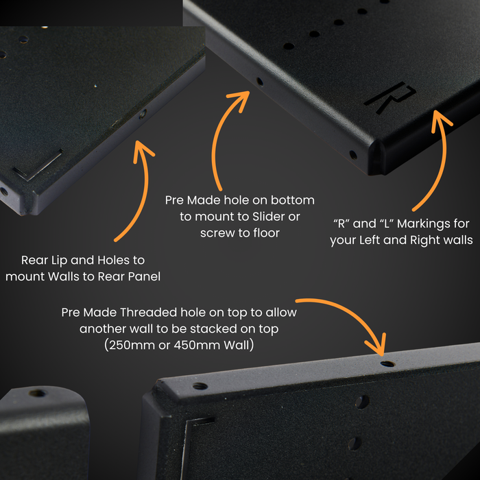 250mm Height Set of Walls (Pack A Shelf) key features