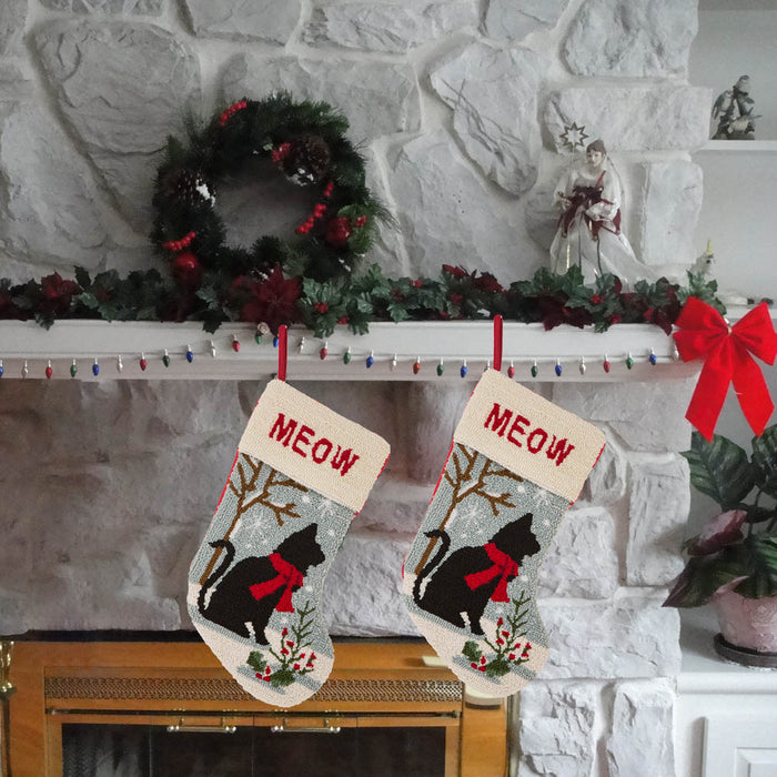 2PK Hooked Stocking, Cat