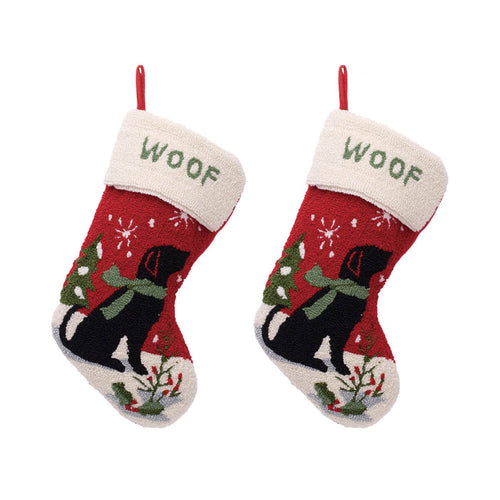 2PK Hooked Stocking, Dog