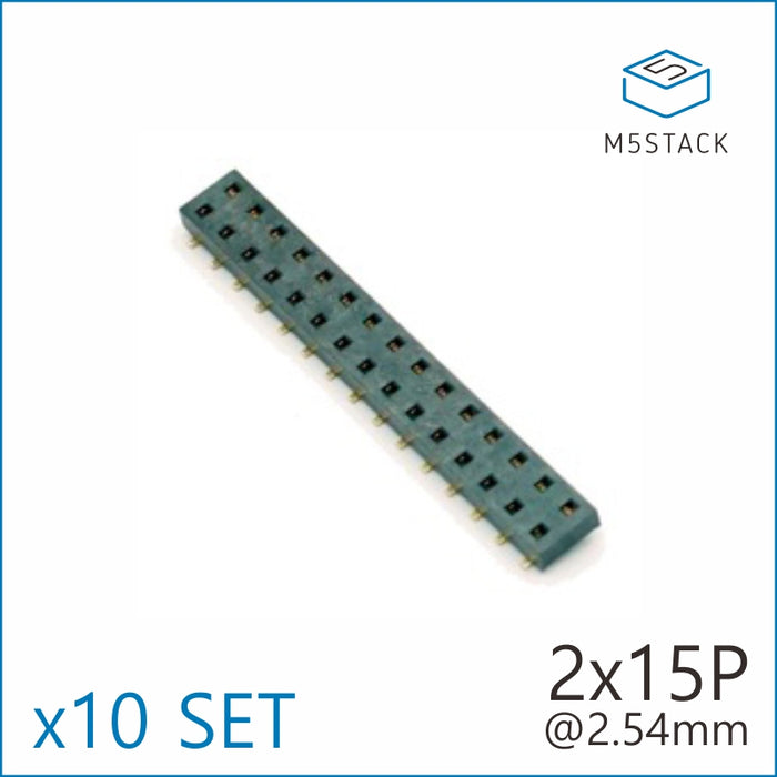2x15 Pin Headers Socket 2.54mm Male & Female 4 Pair Connector - m5stack-store
