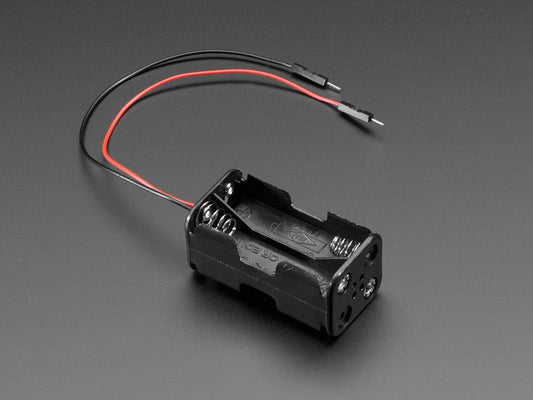 2x2 AA Battery Holder with Premium Jumper Header Wires by The Pi Hut - The Pi Hut