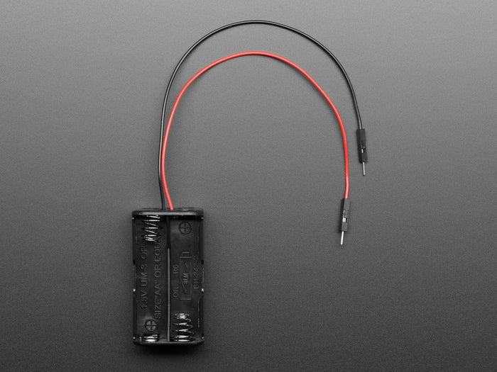2x2 AA Battery Holder with Premium Jumper Header Wires by The Pi Hut - The Pi Hut