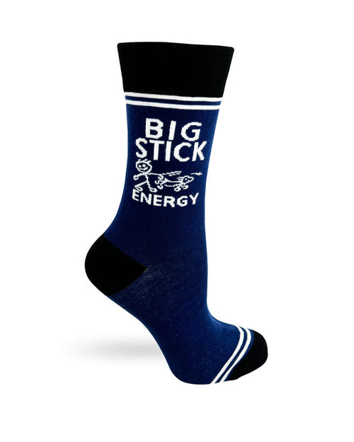 (3 Pairs) Big Stick Energy - Hey Now Unisex Crew Socks - Wholesale