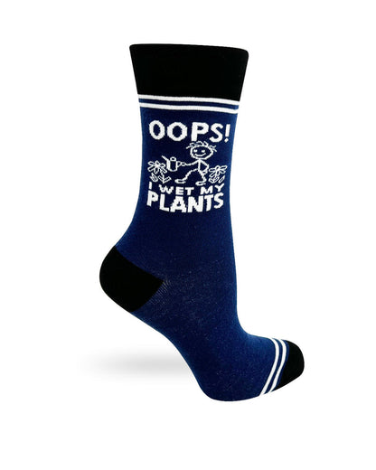(3 Pairs) Oops I Wet My Plants - Hey Now Unisex Crew Socks - Wholesale