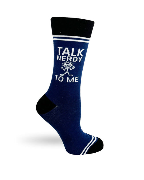 (3 Pairs) Talk Nerdy to Me - Hey Now Unisex Crew Socks - Wholesale