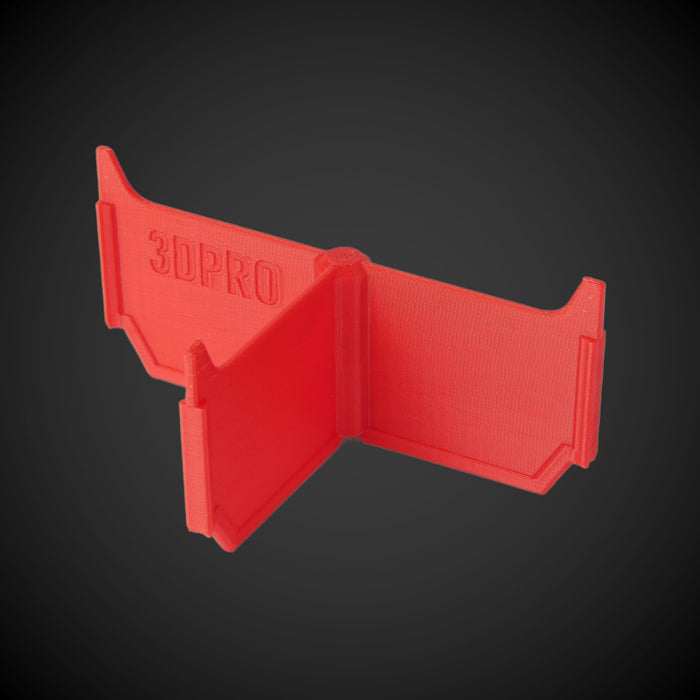 Red 3-Way Low Single Bin Divider (MP) with '3DPRO' branding on a black background