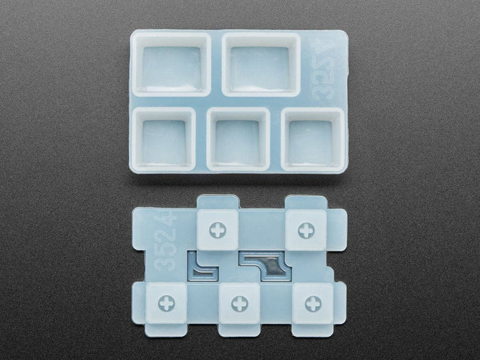 3 x 1U and 2 x 1.25U "Ctrl" Silicone Keycap Molds (MX Compatible Switches) [Discontinued] by The Pi Hut - The Pi Hut