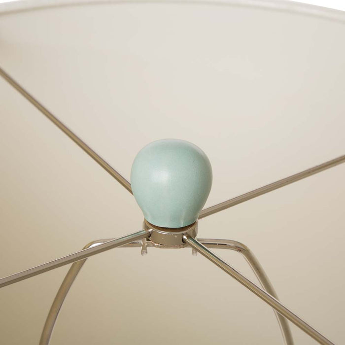 30.75"H Matte Mint Ceramic  Table Lamp w/White Shade