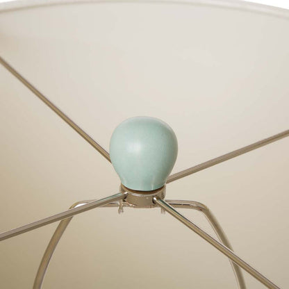 30.75"H Matte Mint Ceramic  Table Lamp w/White Shade