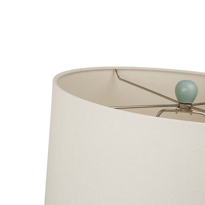 30.75"H Matte Mint Ceramic  Table Lamp w/White Shade