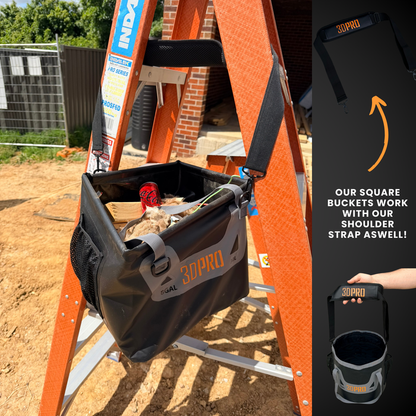 30PRO bucket on a ladder with construction background