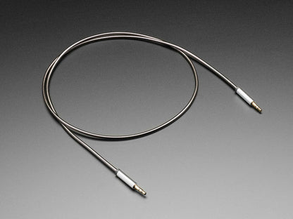 3.5mm Stereo Male/Male Cables - Black Metal - 1 meter long [discontinued] by The Pi Hut - The Pi Hut
