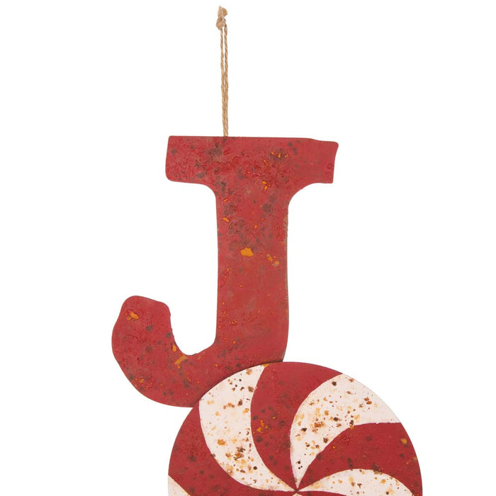 36.02"H Rusty Metal "JOY" Yard Stake or Wall Décor
