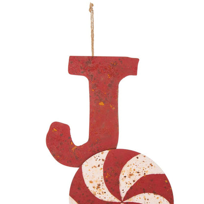 36.02"H Rusty Metal "JOY" Yard Stake or Wall Décor