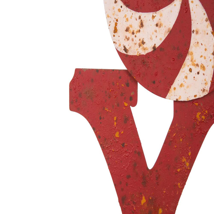 36.02"H Rusty Metal "JOY" Yard Stake or Wall Décor