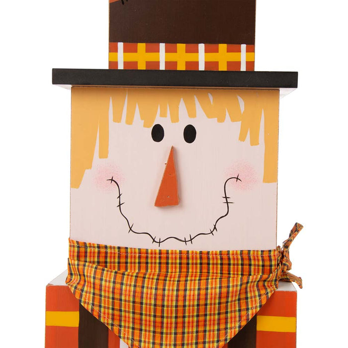 36.22"H Wooden Snowman Double-edage Box Porch Decor ( Christmas & Fall）