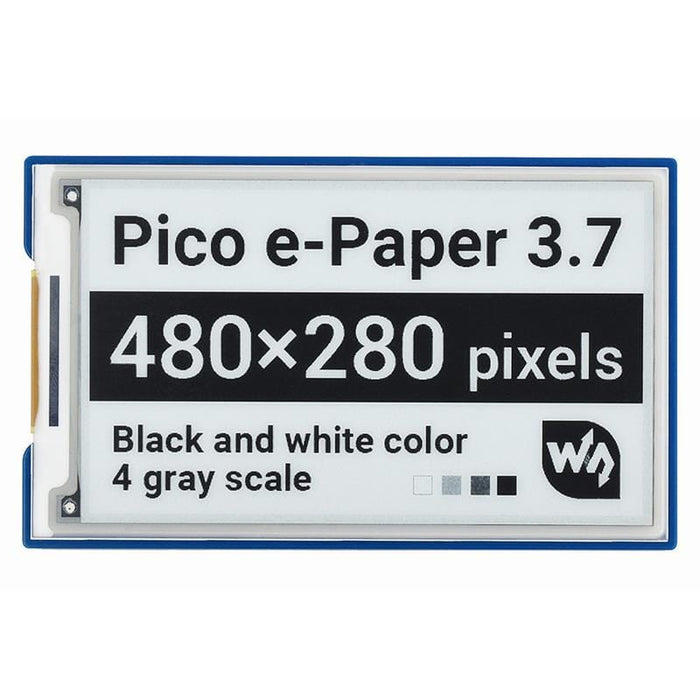 3.7" e-Paper e-Ink Display for Raspberry Pi Pico (480x280) by Waveshare - The Pi Hut