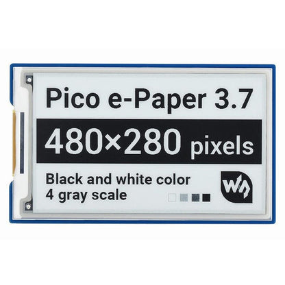 3.7" e-Paper e-Ink Display for Raspberry Pi Pico (480x280) by Waveshare - The Pi Hut