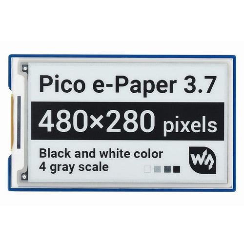 3.7" e-Paper e-Ink Display for Raspberry Pi Pico (480x280) by Waveshare - The Pi Hut