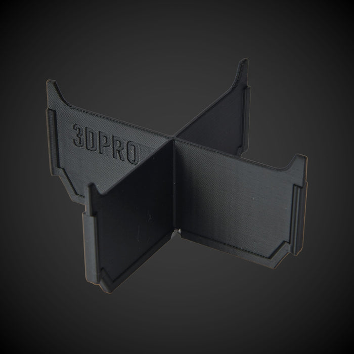 Black 3DPro4-Way Low Single Bin Divider (MP) on a dark background