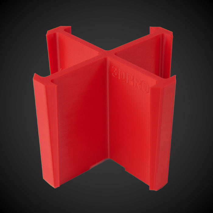 Red 7-way standard double bin divider with '3DPro' branding on a black background