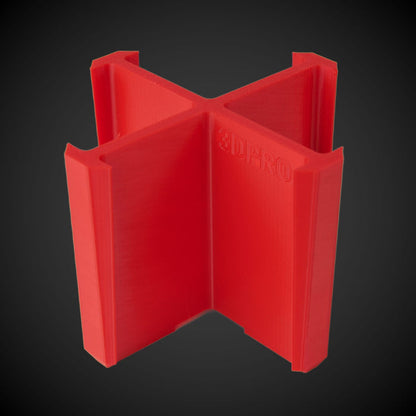 Red 7-way standard double bin divider with '3DPro' branding on a black background