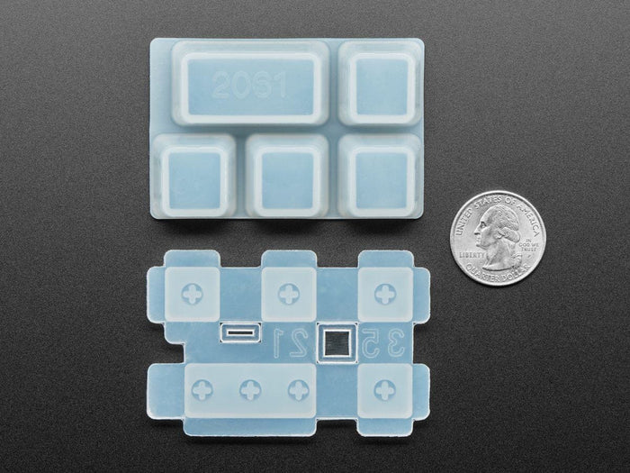 4 x 1U and 1 x 2U "Esc" Silicone Keycap Molds (MX Compatible Switches) [Discontinued] by The Pi Hut - The Pi Hut