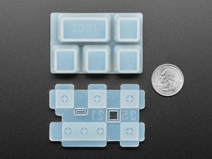 4 x 1U and 1 x 2U "Esc" Silicone Keycap Molds (MX Compatible Switches) [Discontinued] by The Pi Hut - The Pi Hut