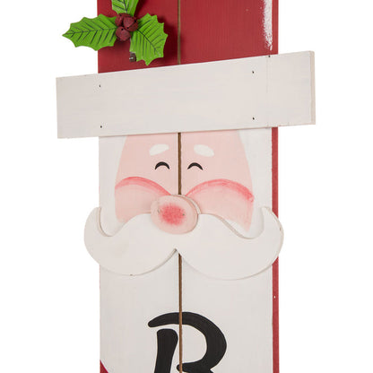 42.00"H Christmas Wooden Santa Porch Sign - BELIEVE