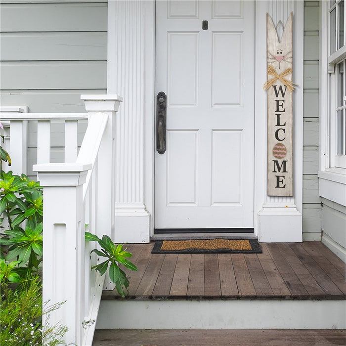 42"H Wooden Easter Welcome Porch Sign with Bunny Ears