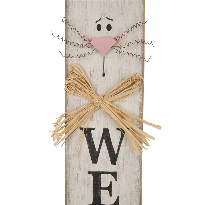 42"H Wooden Easter Welcome Porch Sign with Bunny Ears