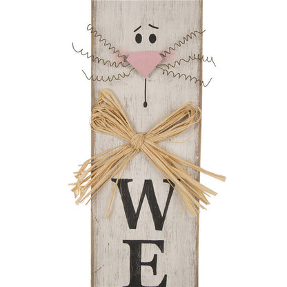 42"H Wooden Easter Welcome Porch Sign with Bunny Ears
