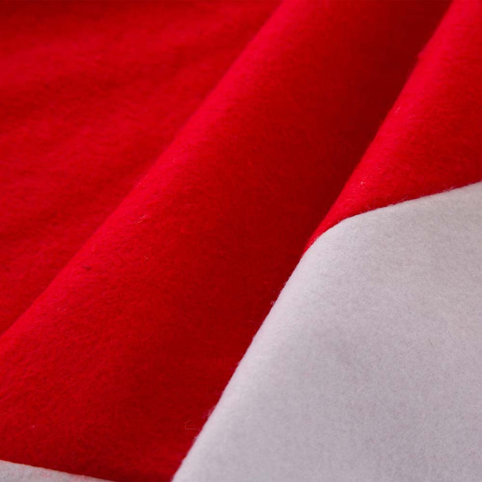 48“D Red & White Felt Christmas Tree Skirt