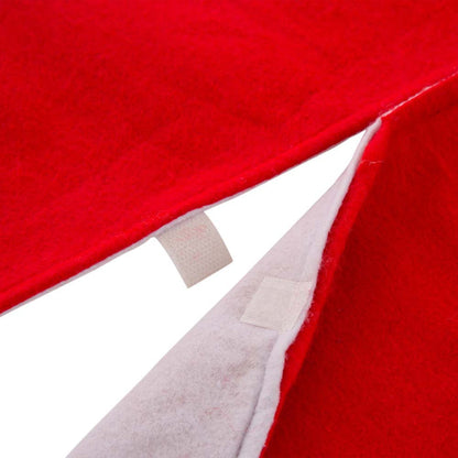 48“D Red & White Felt Christmas Tree Skirt