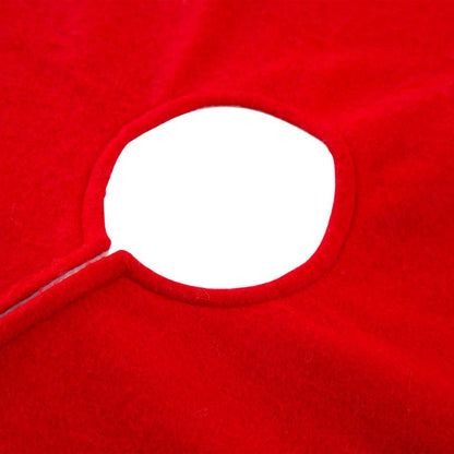 48“D Red & White Felt Christmas Tree Skirt