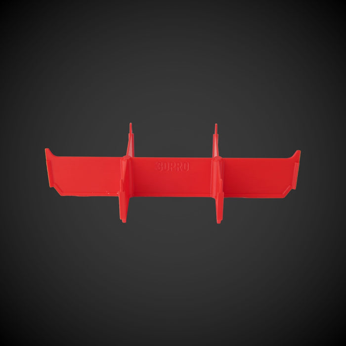Red 6-Way Low Double Bin Divider (MP) with '3DPRO' branding on a dark gray background