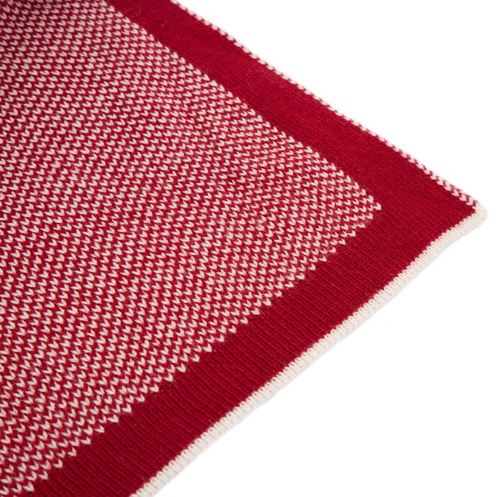 60"L*50"W Knitted Acrylic Red/White Throw Blanket 900g