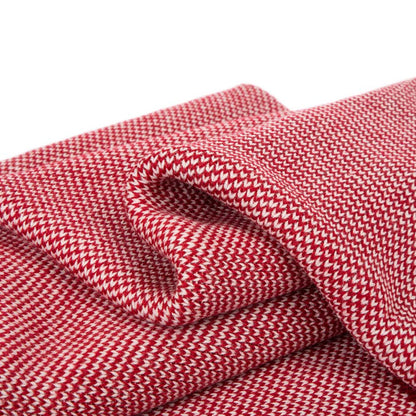 60"L*50"W Knitted Acrylic Red/White Throw Blanket 900g