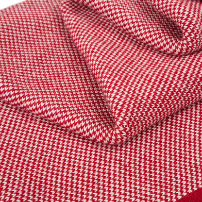 60"L*50"W Knitted Acrylic Red/White Throw Blanket 900g
