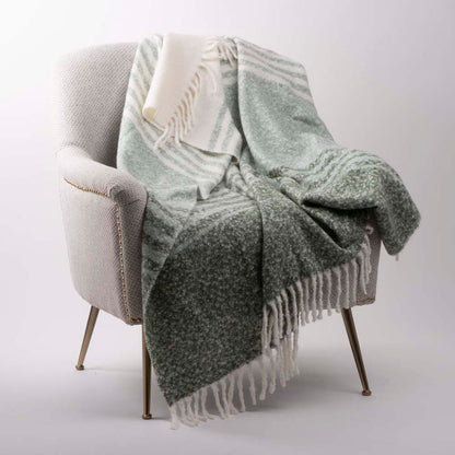60"L*50"W Woven Acrylic Striped Jacquard Throw 780g