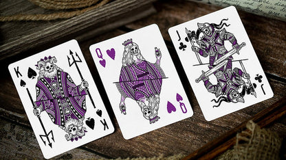 666 Purple Inferno Playing Cards by Riffle Shuffle Playing Cards by RarePlayingCards.com