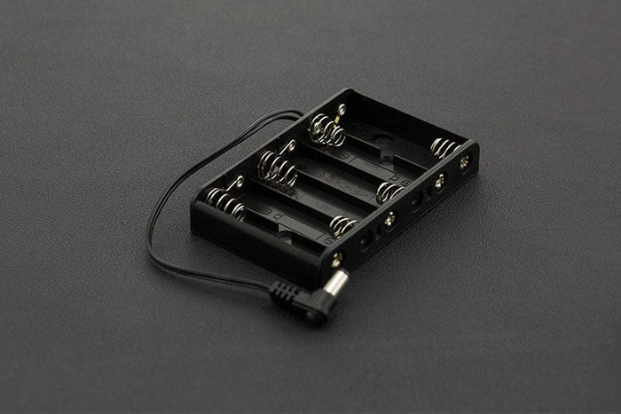 6xAA Battery Holder with DC2.1 Power Jack by DFRobot - The Pi Hut