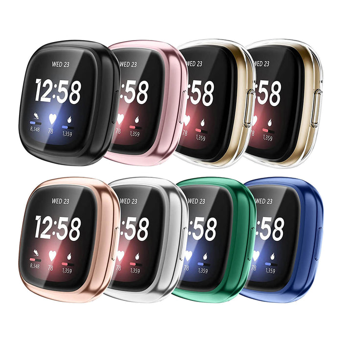[8-Pack] Fitbit Versa 3 / Fitbit Sense Screen Protector Case | Fintie