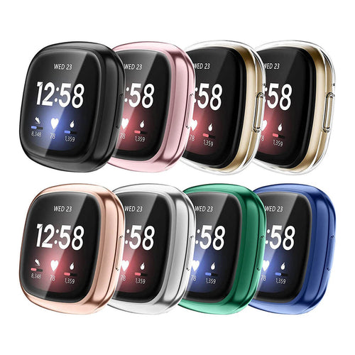 [8-Pack] Fitbit Versa 3 / Fitbit Sense Screen Protector Case | Fintie