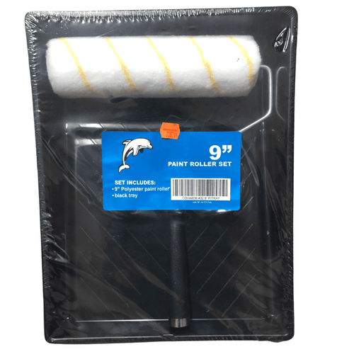 9" Paint Roller Set, Black Tray with 9" Polyester Paint Roller - COHW038 #32 MEGA
