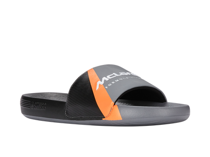 94422-090-M | SLIDE SANDAL X MCLAREN F1 TEAM | ANTHRACITE/BLACK/PAPAYA