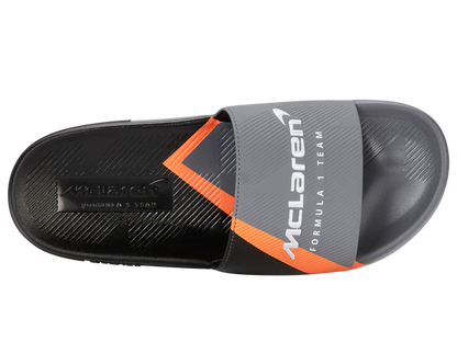 94422-090-M | SLIDE SANDAL X MCLAREN F1 TEAM | ANTHRACITE/BLACK/PAPAYA