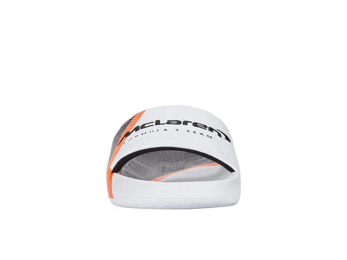 94422-196-M | SLIDE SANDAL X MCLAREN F1 TEAM | WHITE/BLACK/PAPAYA