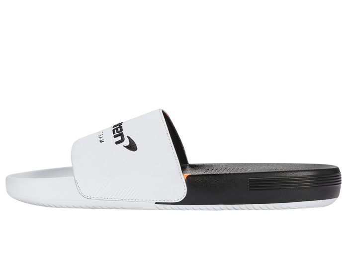 94422-196-M | SLIDE SANDAL X MCLAREN F1 TEAM | WHITE/BLACK/PAPAYA